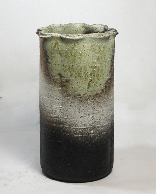 傘立て 信楽焼 古陶波口傘立   傘立 陶器    彩り屋_