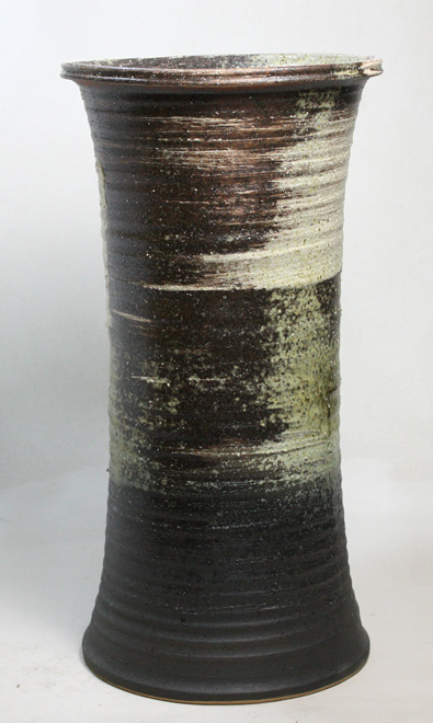 傘立て 信楽焼 古陶白窯変鼓型傘立   傘立 陶器    彩り屋_