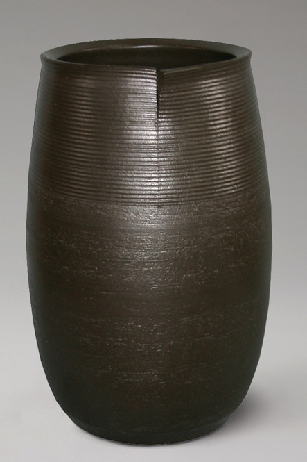 傘立て 信楽焼 黒釉傘立 傘立 陶器 彩り屋_