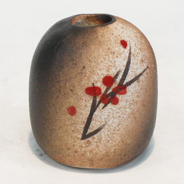 3号 赤絵付ミニ花入   信楽焼 陶器 花入れ 花器 花入 花瓶    彩り屋_