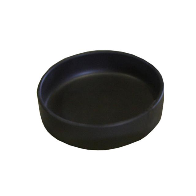 8号 黒マット丸水盤 信楽焼 陶器 花器 花入 花瓶 彩り屋