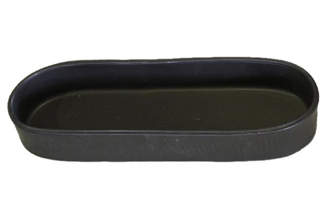 16号 黒マット小判水盤 信楽焼 陶器 花器 花入 花瓶 彩り屋