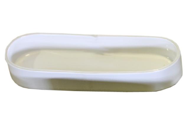 16号 白マット小判水盤 信楽焼 陶器 花器 花入 花瓶 彩り屋