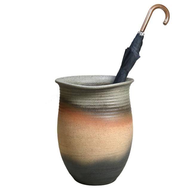 傘立て 信楽焼 朝霧壺型傘立 傘立 陶器 彩り屋_