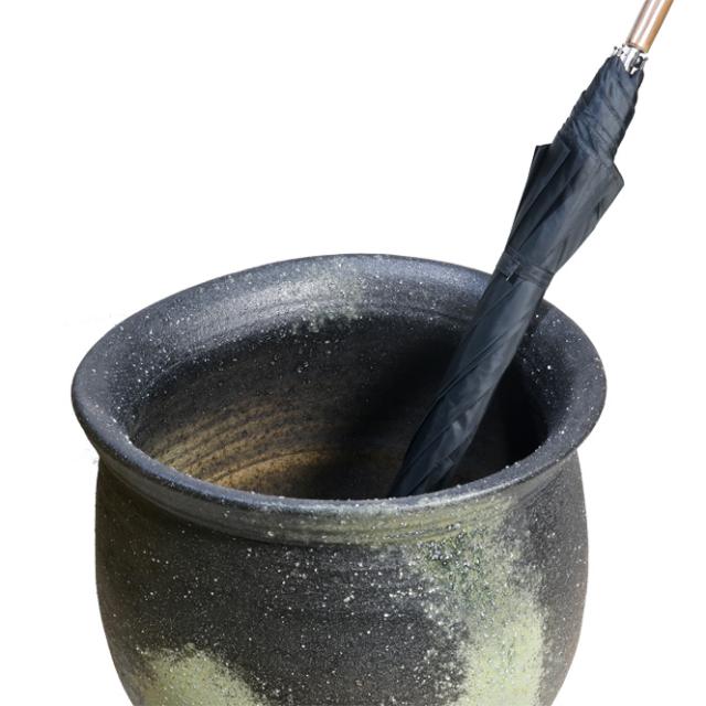 傘立て 信楽焼 窯変壺型傘立 傘立 陶器 彩り屋_