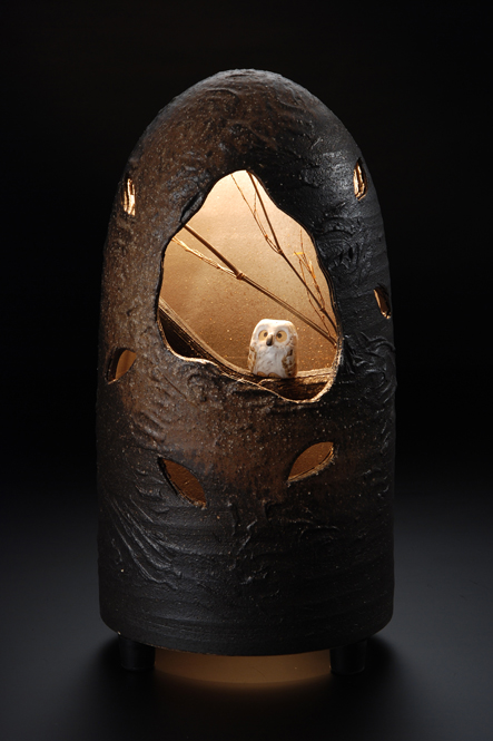 コゲ枝ふくろうあかり（屋外用）  彩り屋_の通販は