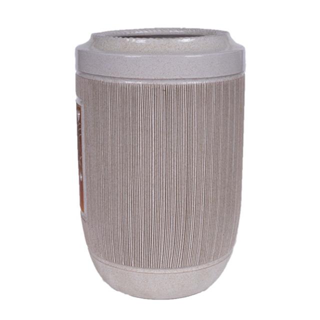 信楽焼傘立 ぶどう彫 高さ47cm