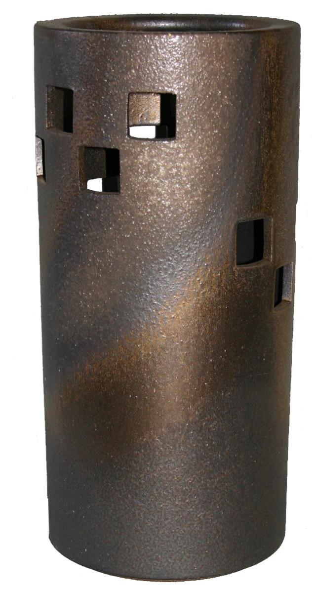 信楽焼傘立て 格子彫 高さ48cm｜信楽焼傘立て 格子彫 高さ