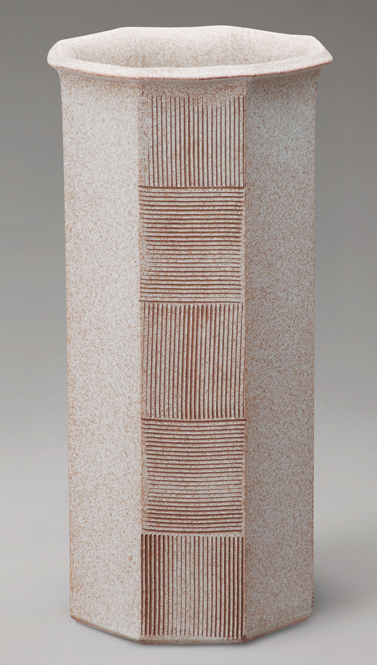 傘立て 信楽焼 八角節目傘立   傘立 陶器    彩り屋_の通販は 14,025円