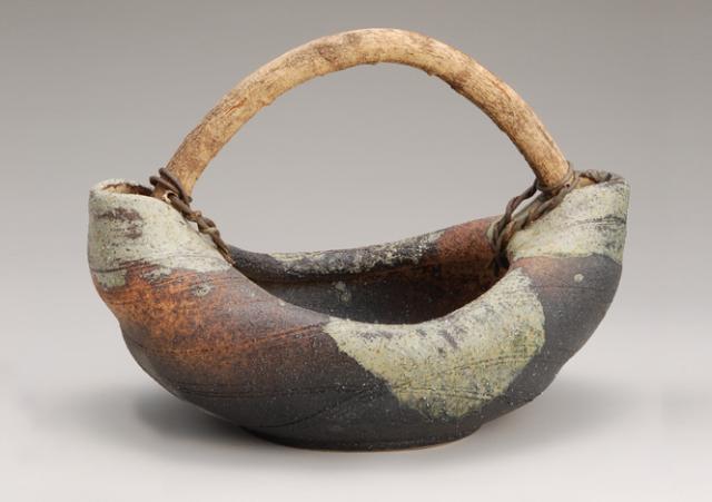 古陶舟形花入   信楽焼 陶器 花入れ 花器 花入 花瓶    彩り屋_の通販は