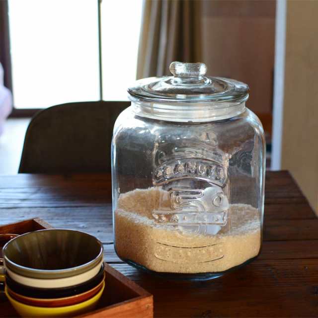 Glass Cookie Jar 7l ガラス おしゃれ サーバー 米櫃 米びつ 便利 ライスボックス 保存容器 ガラス瓶 キャニスター 北欧雑貨 新生活 おうの通販はau Pay マーケット 窯元 ロングアイランド