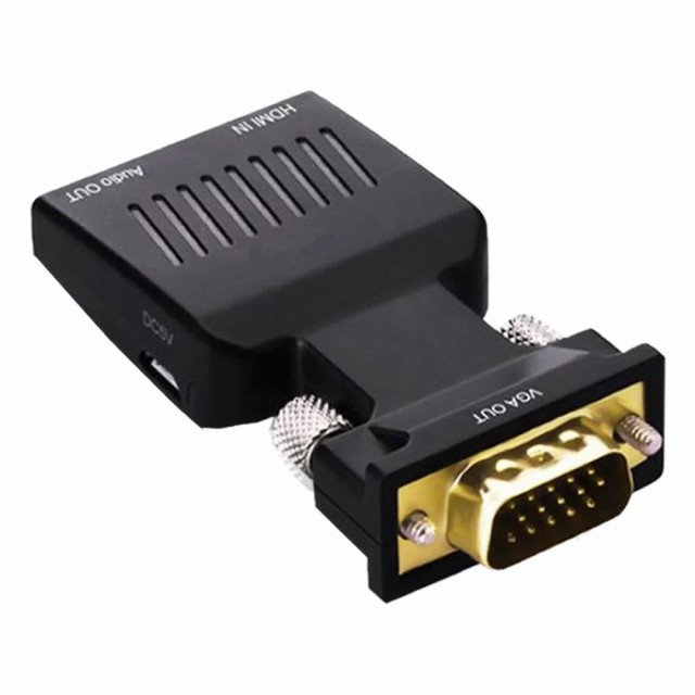 HDMI変換アダプタ HDMI to VGA 1080p フルHD VGAに出力オーディオ ...