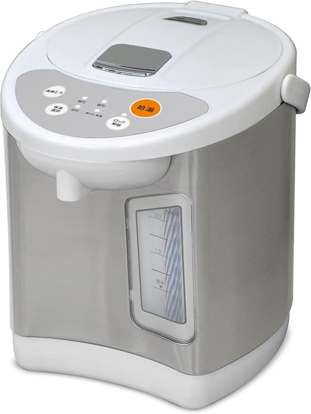 【アウトレット箱いたみ】VERSOS 電気ポット 2.2L 保温機能 70度 90度 98度 再沸騰自動ロック カッププッシュ vs-ke70-olの通販は 5,380円