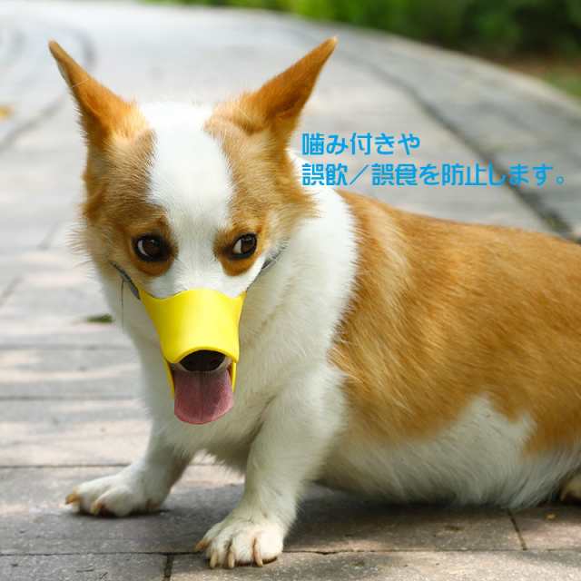 犬用マズル 口輪 アヒル口 シリコン 口枷 ペットシリコンゴム 中型犬 小型犬 噛み防止 家具 破壊防止 かわいい 散歩 安全 dar-ahirudog