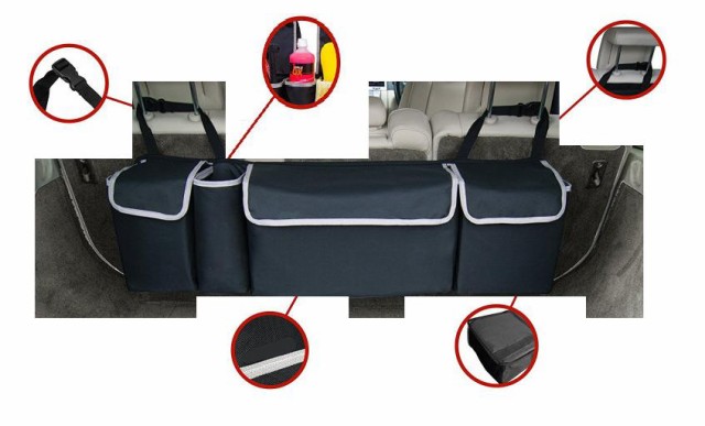 折畳み式 収納ボックス フタ付き 車載用 後部座席取付 トランクボックス 収納 レジャー 車中泊 Dar Carbox2の通販はau Pay マーケット Pcbox78