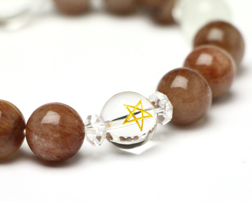 ブレスレット 伊勢御守腕輪 蘇民将来子孫家門（金紅石） No.1