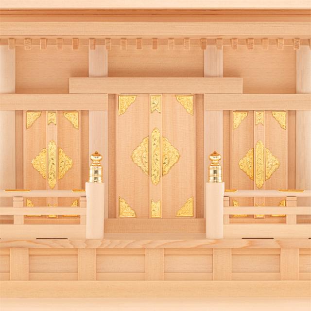 神棚 箱組三社宮 板葺 B型 中〈F-7〉