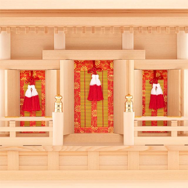 神棚 箱組三社宮 板葺 B型 中〈F-7〉