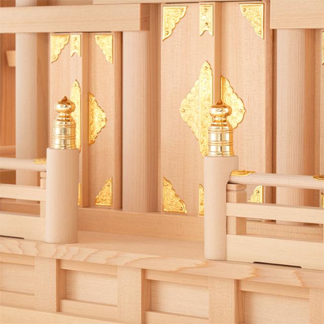 神棚 箱組三社宮 板葺 B型 中〈F-7〉