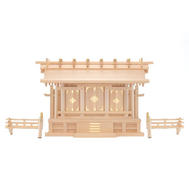 神棚 板葺三社宮 通し屋根 中〈I-7〉