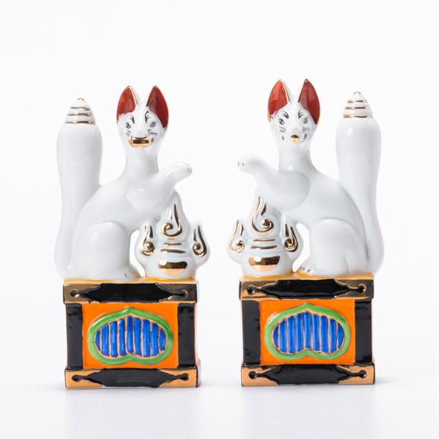 狐 神具 キツネ 稲荷 8寸
