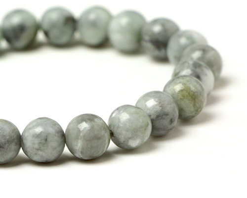 ブレスレット 糸魚川翡翠（いといがわひすい）3A 8φ 23玉 No.4