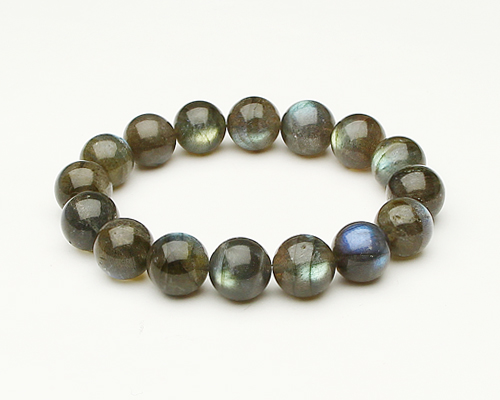 ブレスレット ラブラドライトAAAup 12φ 16玉 No.36の通販は