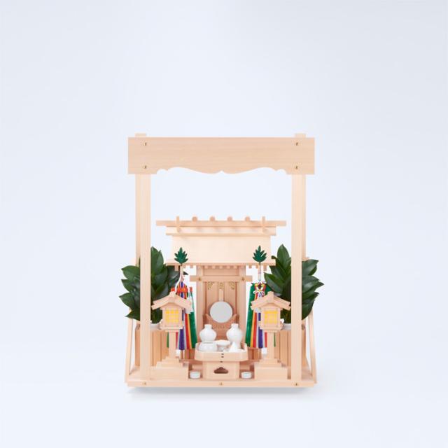 【神棚 セット】 I-23+神棚板（小）+雲板（小）+神具フルセット 75,295円