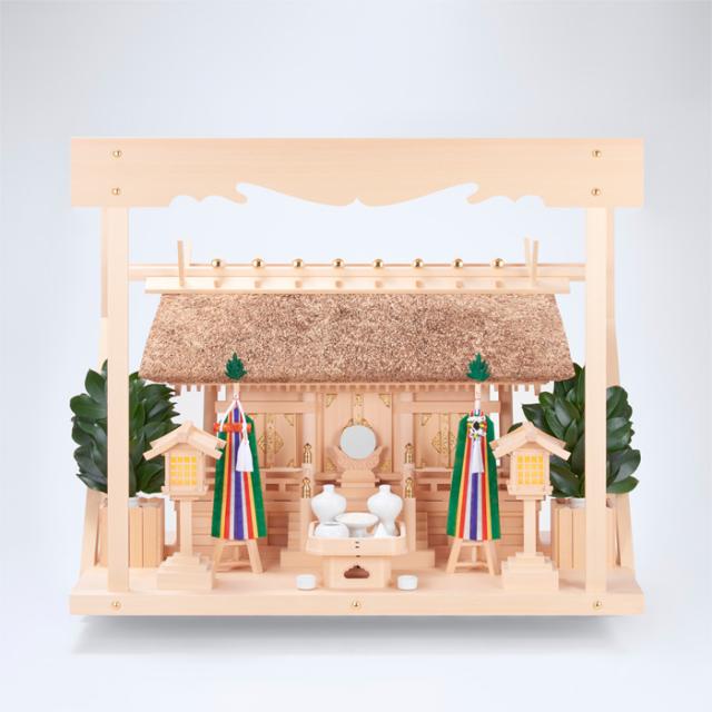 神棚 セット】 K-7+神棚板（大）+神具フルセット