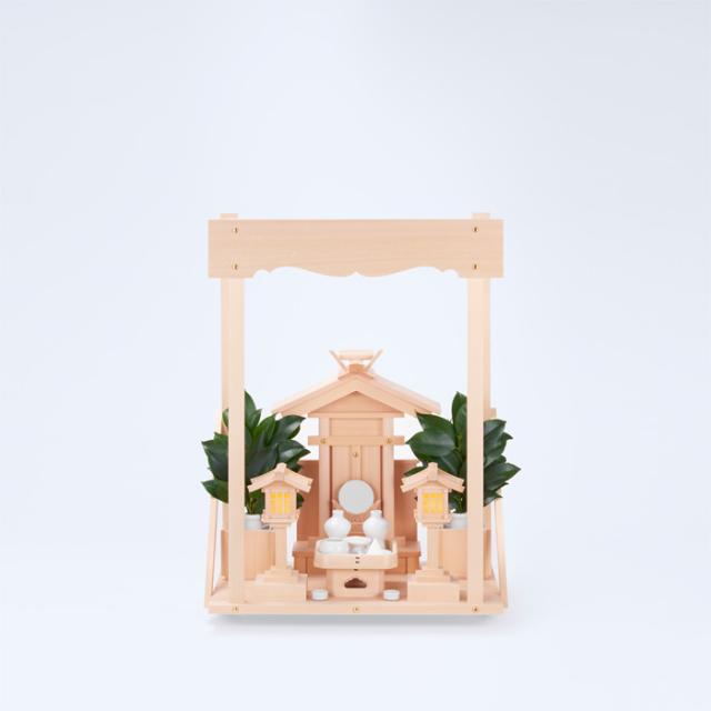 【神棚 セット】 I-12+神棚板（小）+雲板（小）+神具ハーフセット 65,835円