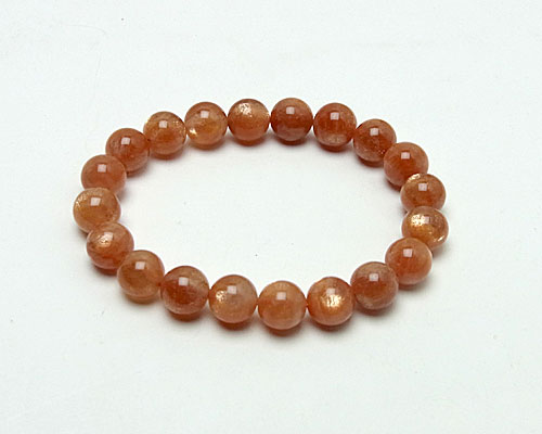 ブレスレット サンストーン 10φ 20玉 No.16