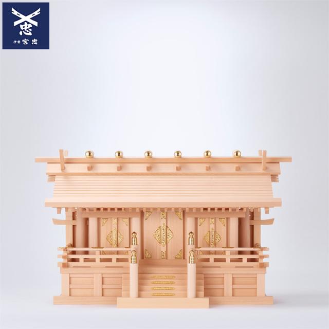 神棚 板葺三社宮 通し屋根 中 低〈I-7’〉の通販は 180,400円