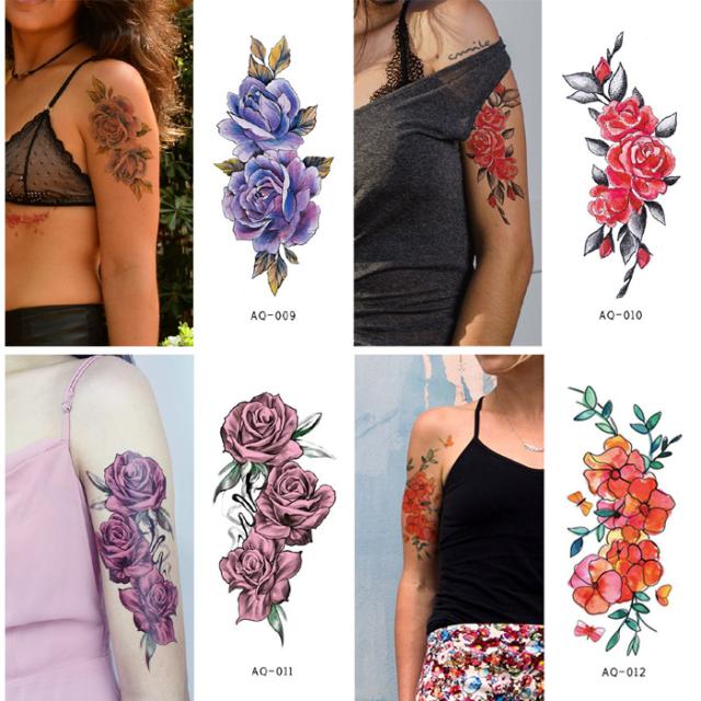 タトゥーシール リアル 花 薔薇 蓮 かわいい 腕 リアルなフェイクタトゥー ワンポイント コスプレ ハロウィンの通販はau Pay マーケット ハイヒールと厚底靴のブルアイ