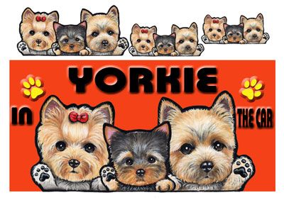 あき様ご確認用♡ 犬用名札 ヨーキー 犬 ステッカー/ヨーキー14/ヨークシャーテリア[名前・ネーム入れOK