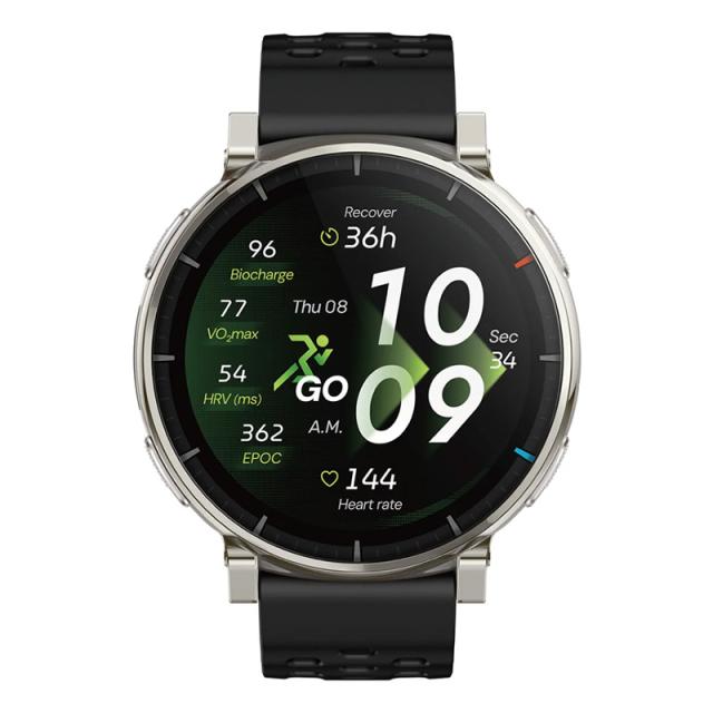 アマズフィット Amazfit アクティブスリー プレミアム Active 3 Premium アペックスシルバー ブラック メンズ スマートウォッチ SP170082-C248_2
