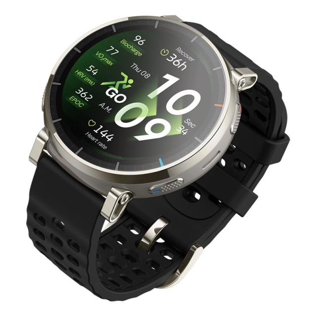 アマズフィット Amazfit アクティブスリー プレミアム Active 3 Premium アペックスシルバー ブラック メンズ スマートウォッチ SP170082-C248_3