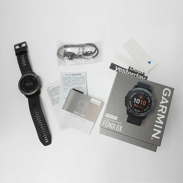 30％OFF SALE 無金利ローン可 ガーミン GARMIN フェニックス6Xプロデュアルパワー Fenix 6X Pro Dual Power  010-02157-53 Ti Black DLC ソーラー GPS スマートウォッチ iphone android ランニング Suica｜au  ...