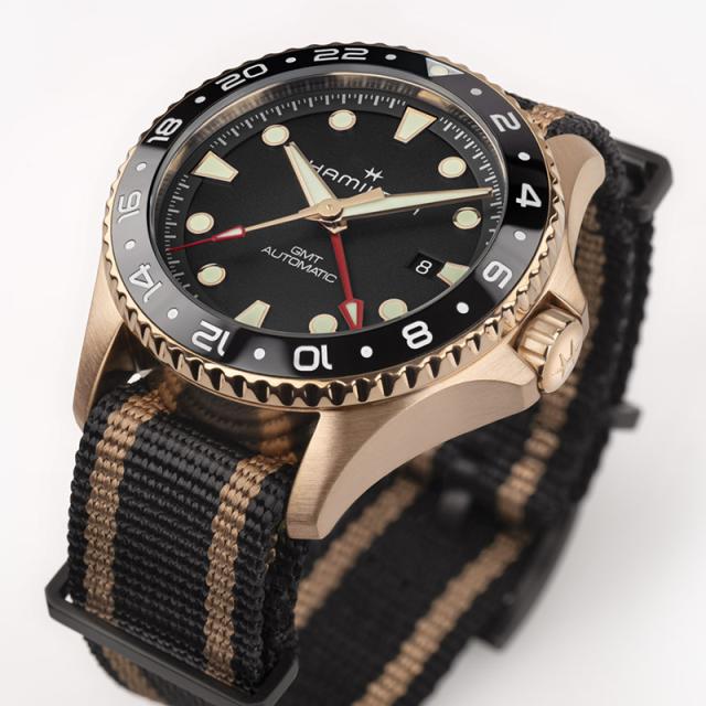 ハミルトン カーキ ネイビー スキューバ GMT オート ブロンズ 43mm メンズ 腕時計 時計 自動巻き 正規品 H82565930_3