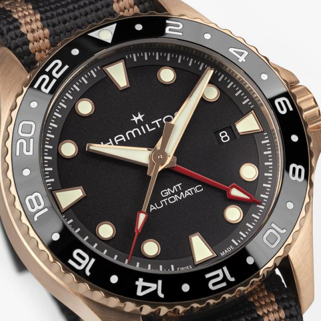 ハミルトン カーキ ネイビー スキューバ GMT オート ブロンズ 43mm メンズ 腕時計 時計 自動巻き 正規品 H82565930_4