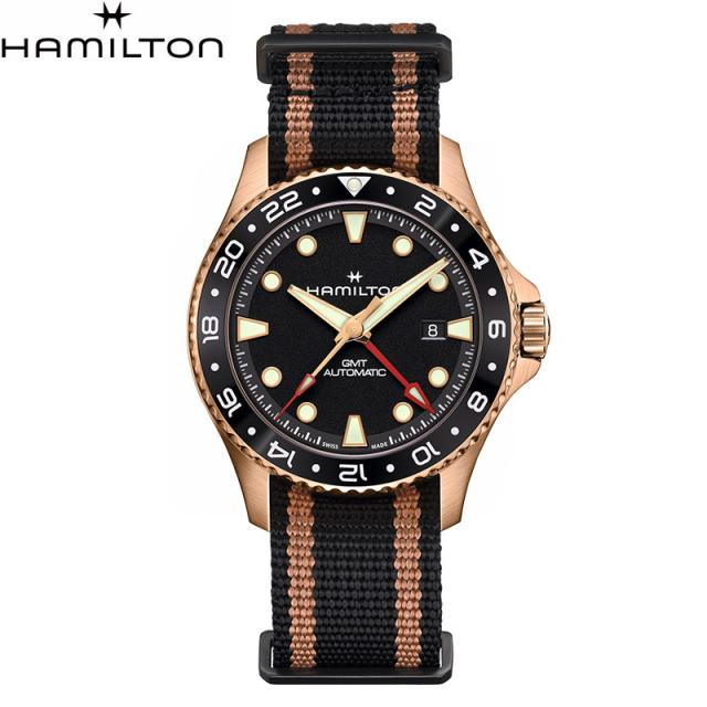 ハミルトン カーキ ネイビー スキューバ GMT オート ブロンズ 43mm メンズ 腕時計 時計 自動巻き 正規品 H82565930_1