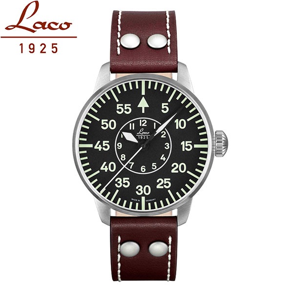 無金利ローン可 ラコ Laco 42mm 自動巻 パイロット PILOT 861690 Aachen アーヘン ミリタリー ヴィンテージ メンズ 腕時計_1