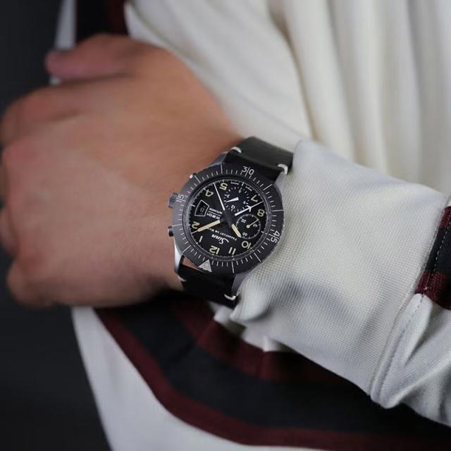 無金利ローン可ジン Sinn 156.1.E メンズ 腕時計 替えベルト付 時計 自動巻き クロノグラフ 正規品 時計 ドイツ製 ウォッチ_12