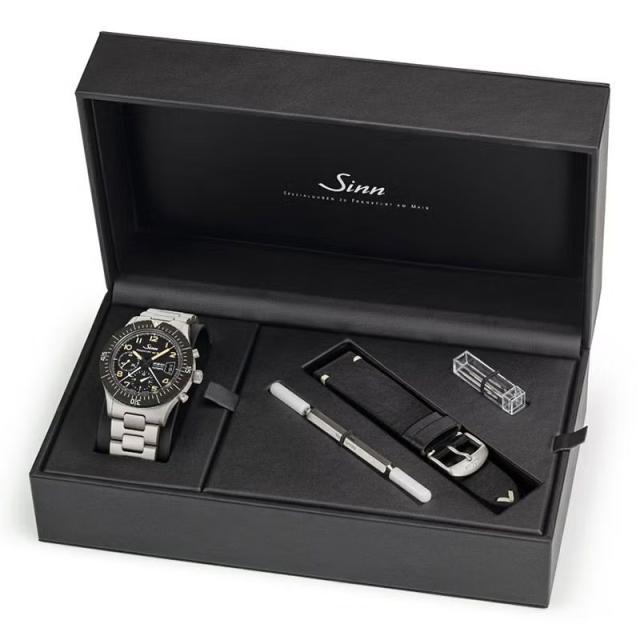 無金利ローン可ジン Sinn 156.1.E メンズ 腕時計 替えベルト付 時計 自動巻き クロノグラフ 正規品 時計 ドイツ製 ウォッチ_5