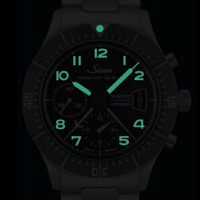 無金利ローン可ジン Sinn 156.1.E メンズ 腕時計 替えベルト付 時計 自動巻き クロノグラフ 正規品 時計 ドイツ製 ウォッチ_6