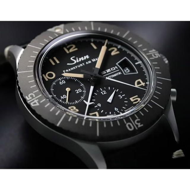 無金利ローン可ジン Sinn 156.1.E メンズ 腕時計 替えベルト付 時計 自動巻き クロノグラフ 正規品 時計 ドイツ製 ウォッチ_8