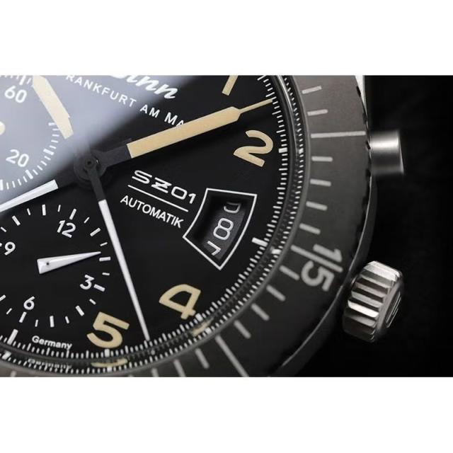 無金利ローン可ジン Sinn 156.1.E メンズ 腕時計 替えベルト付 時計 自動巻き クロノグラフ 正規品 時計 ドイツ製 ウォッチ_9