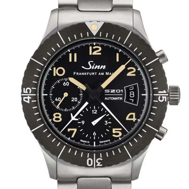 無金利ローン可ジン Sinn 156.1.E メンズ 腕時計 替えベルト付 時計 自動巻き クロノグラフ 正規品 時計 ドイツ製 ウォッチ_2