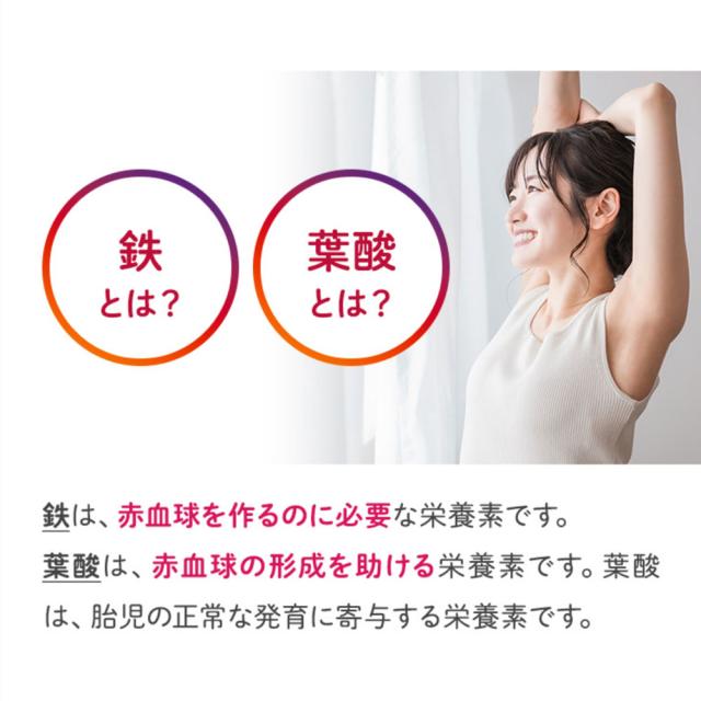 2week めにサプリ Sparkling ヘム鉄＆葉酸 シトラス風味 14日分 14粒入×6個セット【お届け約1週間】