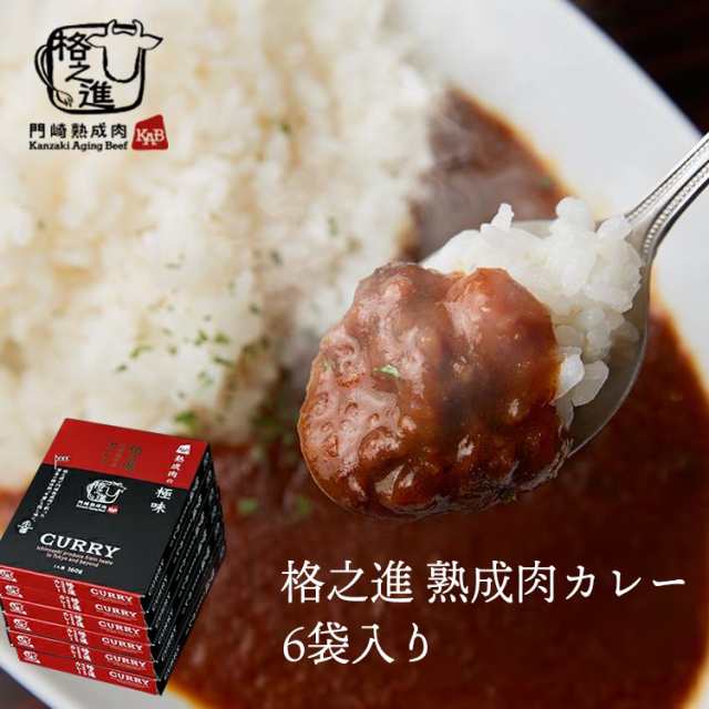 お歳暮 お取り寄せ ギフト ＜六本木/格之進＞格之進 門崎熟成肉カレー（１袋/１６０ｇ）×６個セット のし対応可能 レビューを書いて送料