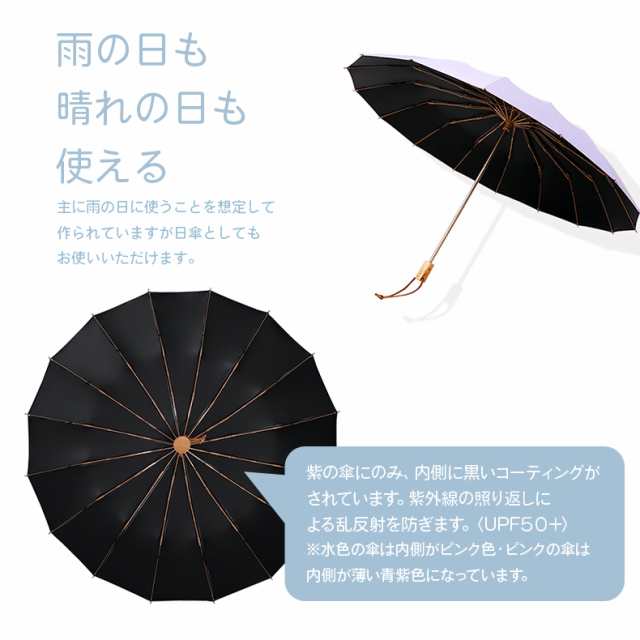 折り畳み傘 丈夫 頑丈 パステルカラー 大きいサイズ 晴雨兼用 雨傘 日傘の通販はau Pay マーケット エイチスクエア Au Pay マーケット店